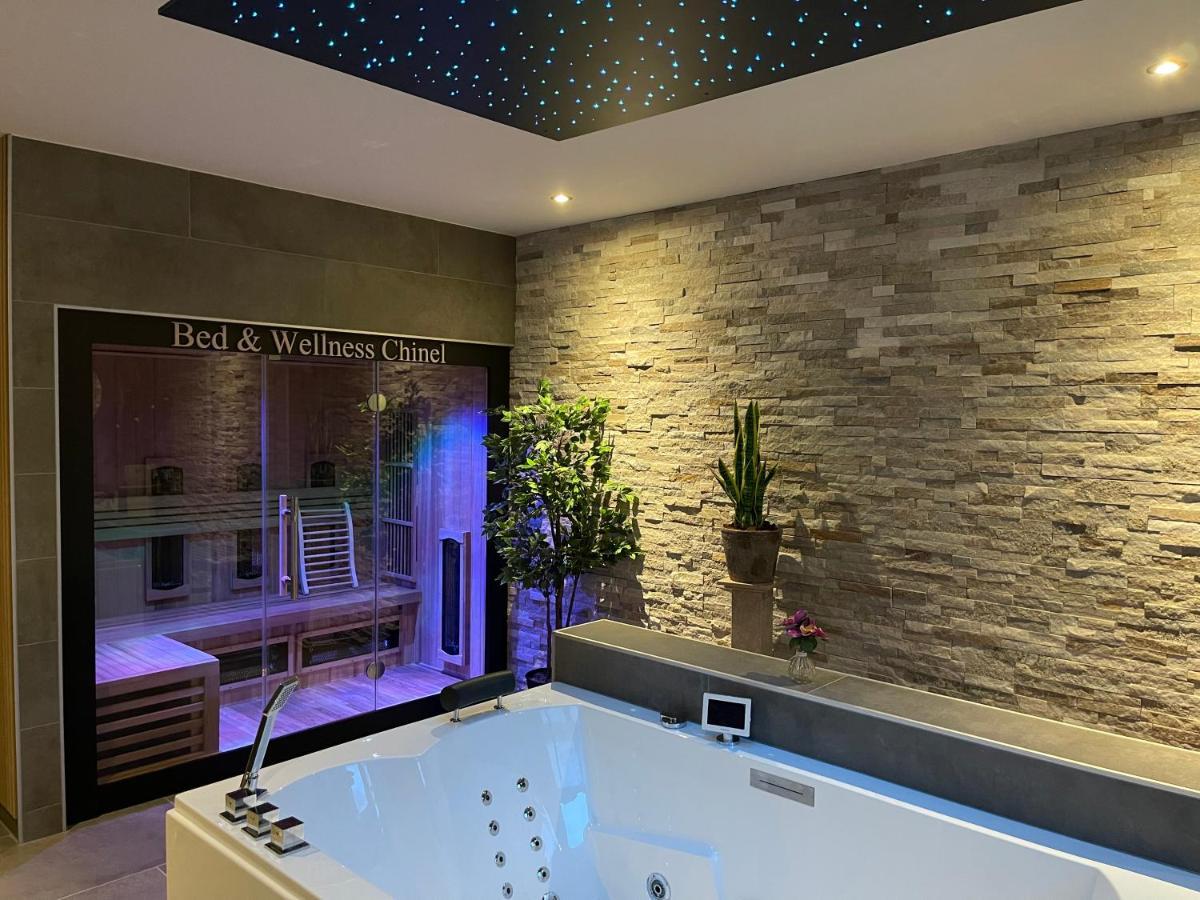 신트 아날란트 Bed & Wellness Chinel Luxe Vakantiehuis Met Sauna'S En Bubbelbad 아파트 외부 사진